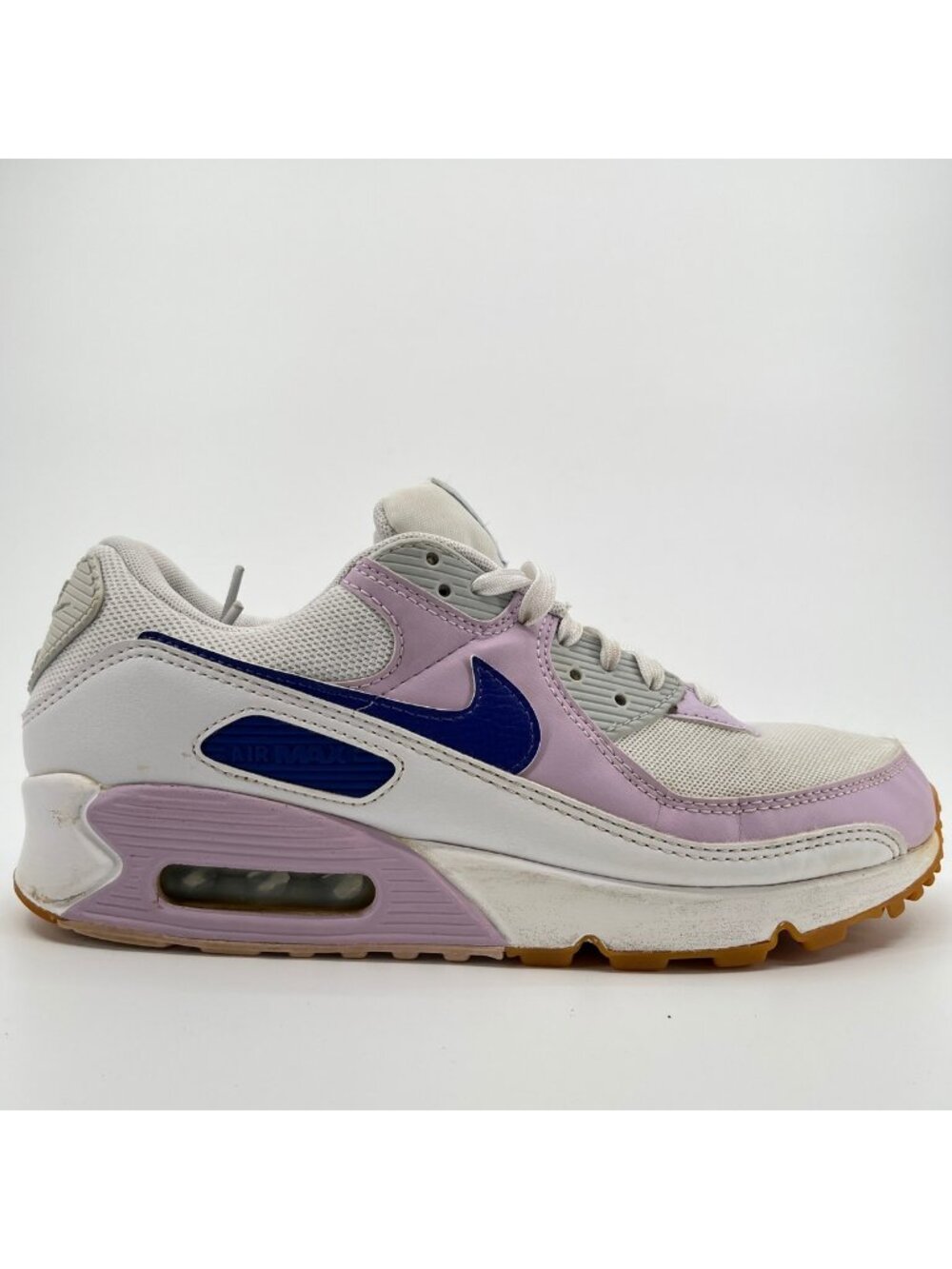 Nike Air Max 90 White Doll Purple Womens Size 9.5 Running Walking Shoes Sneakers